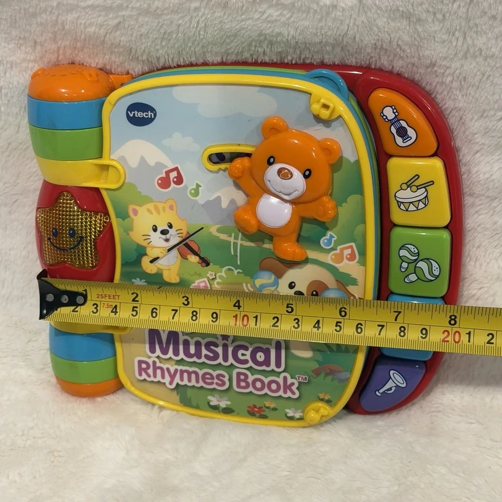 VTech Musical Rhymes Book Baby & Toddler Toy Educational Learning Red 6-36 Mo EC